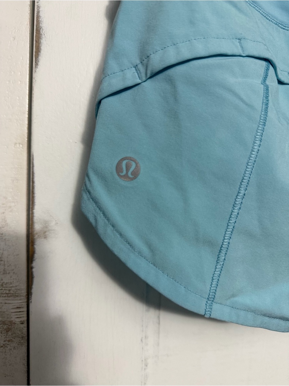 lululemon athletica Sky Blue Women's Athletic Shorts with Built-In Liner - Picture 3 of 4